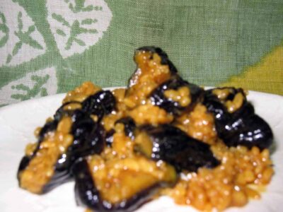 なすのこうじ漬け盛り付け写真